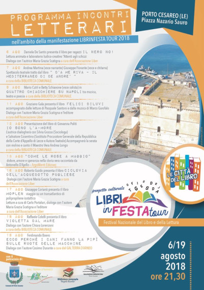 LIBRI IN FESTA TOUR  - Piazza N.Sauro ore 21,30 - dal 6 al 19 Ago...