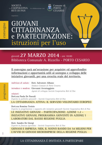 Porto Cesareo per la crescita. Giovedì 27 marzo 2014 un workshop su gi...