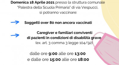 CENTRO VACCINAZIONE ANTI COVID-19  COMUNE DI PORTO CESAREO via Vespucci (Pale...